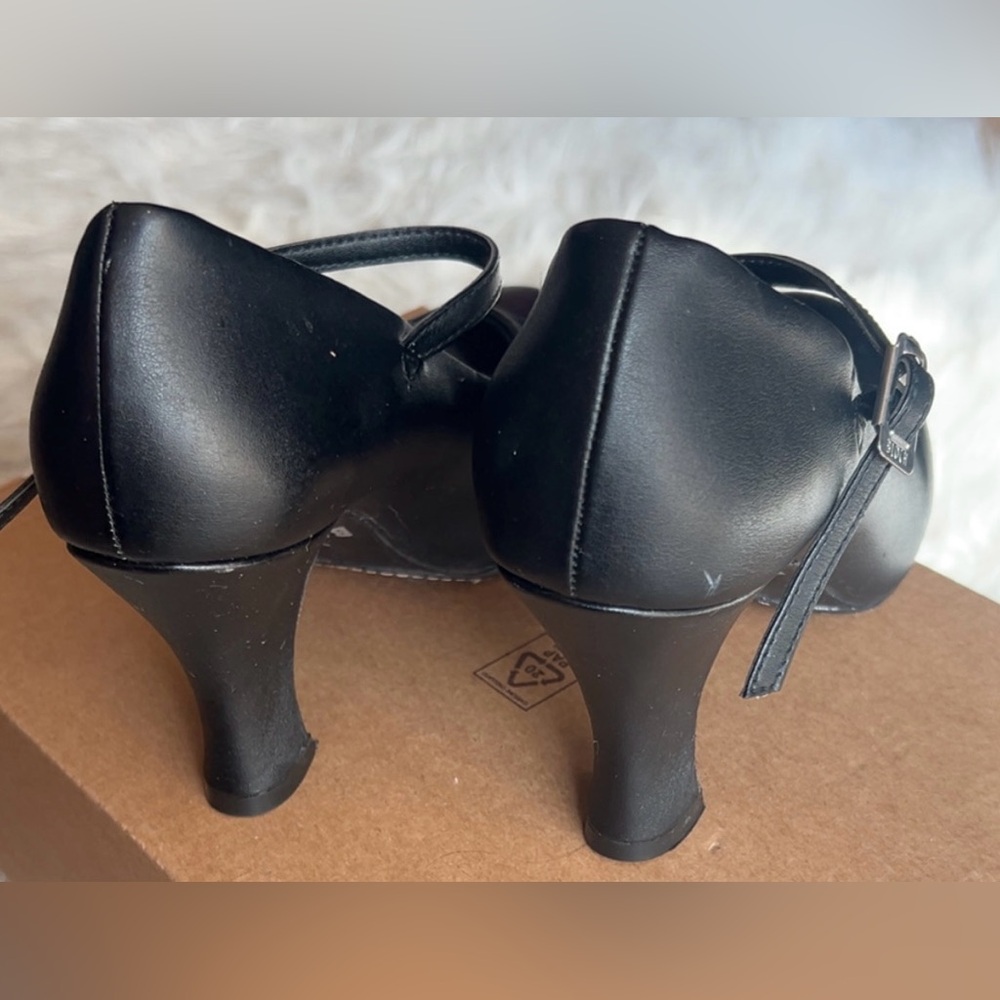 Women’s Mary Jane Dress Heels Shoes Black Size 7 1/2 - Picture 4 of 7